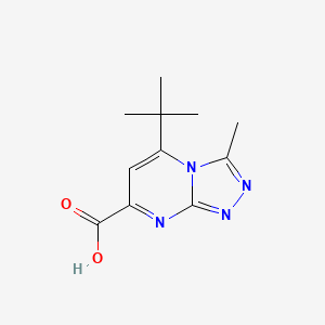 molecular formula C11H14N4O2 B2726736 5-Tert-butyl-3-methyl[1,2,4]triazolo[4,3-a]pyrimidine-7-carboxylic acid CAS No. 890621-55-3