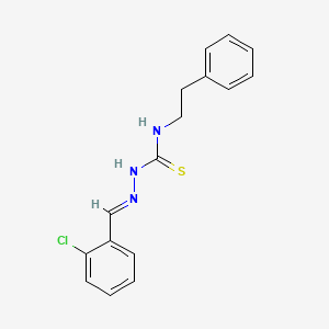 1-[(2-Chlorophenyl)methylideneamino]-3-(2-phenylethyl)thiourea