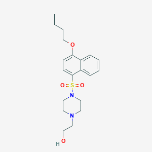 molecular formula C20H28N2O4S B272675 2-{4-[(4-Butoxy-1-naphthyl)sulfonyl]-1-piperazinyl}ethanol 