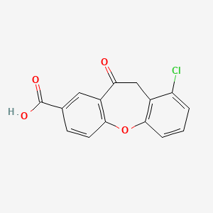 molecular formula C15H9ClO4 B2726756 7-Chloro-5-oxo-6H-benzo[b][1]benzoxepine-3-carboxylic acid CAS No. 138914-81-5