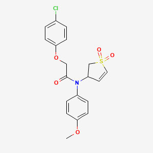 molecular formula C19H18ClNO5S B2726758 2-(4-氯苯氧基)-N-(1,1-二氧代-2,3-二氢噻喃-3-基)-N-(4-甲氧基苯基)乙酰胺 CAS No. 863022-94-0