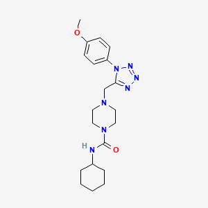 N-cyclohexyl-4-((1-(4-methoxyphenyl)-1H-tetrazol-5-yl)methyl)piperazine-1-carboxamide