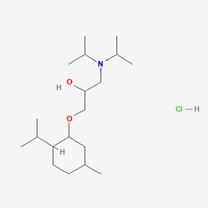 molecular formula C19H40ClNO2 B2726774 1-(Diisopropylamino)-3-((2-isopropyl-5-methylcyclohexyl)oxy)propan-2-ol hydrochloride CAS No. 1217825-44-9