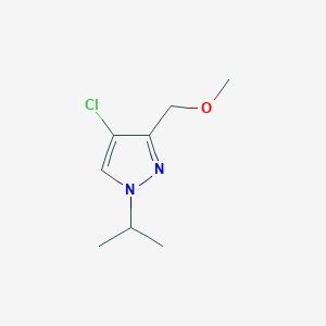 molecular formula C8H13ClN2O B2726775 4-chloro-1-isopropyl-3-(methoxymethyl)-1H-pyrazole CAS No. 1856093-03-2