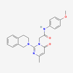 molecular formula C23H24N4O3 B2726776 2-(2-(3,4-dihydroisoquinolin-2(1H)-yl)-4-methyl-6-oxopyrimidin-1(6H)-yl)-N-(4-methoxyphenyl)acetamide CAS No. 1251610-63-5