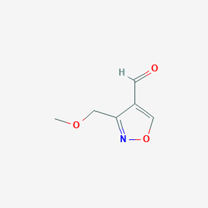 molecular formula C6H7NO3 B2726777 3-(Methoxymethyl)-1,2-oxazole-4-carbaldehyde CAS No. 2219409-06-8