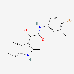 molecular formula C18H15BrN2O2 B2726780 N-(4-bromo-3-methylphenyl)-2-(2-methyl-1H-indol-3-yl)-2-oxoacetamide CAS No. 852372-15-7