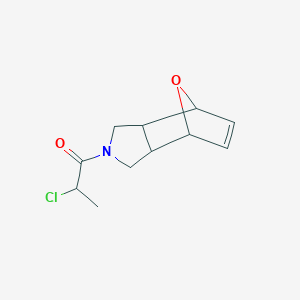 molecular formula C11H14ClNO2 B2726784 1-(1,3,3a,4,7,7a-Hexahydro-4,7-epoxyisoindol-2-yl)-2-chloropropan-1-one CAS No. 2411314-76-4