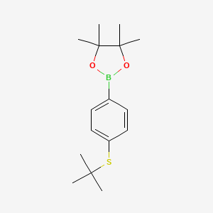 molecular formula C16H25BO2S B2726785 2-[4-(Tert-butylsulfanyl)phenyl]-4,4,5,5-tetramethyl-1,3,2-dioxaborolane CAS No. 909255-87-4