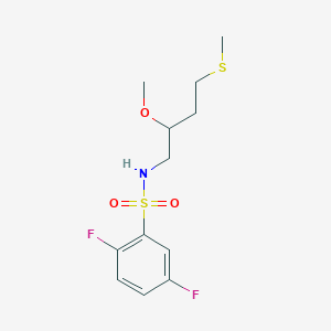 molecular formula C12H17F2NO3S2 B2726790 2,5-Difluoro-N-(2-methoxy-4-methylsulfanylbutyl)benzenesulfonamide CAS No. 2320472-78-2