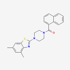 molecular formula C24H23N3OS B2726801 (4-(4,6-二甲基苯并[d]噻唑-2-基)哌嗪-1-基)(萘-1-基)甲酮 CAS No. 897484-43-4