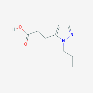 molecular formula C9H14N2O2 B2726812 3-(2-Propylpyrazol-3-yl)propanoic acid CAS No. 1526836-64-5