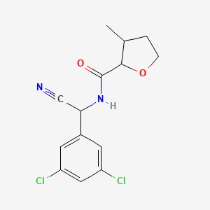 molecular formula C14H14Cl2N2O2 B2726813 N-[Cyano-(3,5-dichlorophenyl)methyl]-3-methyloxolane-2-carboxamide CAS No. 1465339-09-6