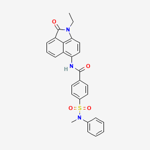 molecular formula C27H23N3O4S B2726819 N-(1-ethyl-2-oxo-1,2-dihydrobenzo[cd]indol-6-yl)-4-(N-methyl-N-phenylsulfamoyl)benzamide CAS No. 330677-42-4