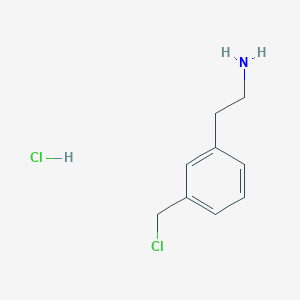 molecular formula C9H13Cl2N B2726827 2-[3-(Chloromethyl)phenyl]ethan-1-amine hydrochloride CAS No. 1824293-97-1