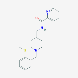 molecular formula C20H25N3OS B2726835 N-((1-(2-(methylthio)benzyl)piperidin-4-yl)methyl)picolinamide CAS No. 1235152-05-2