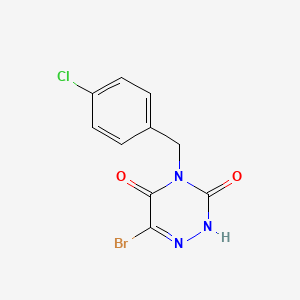 molecular formula C10H7BrClN3O2 B2726837 4-(4-chlorobenzyl)-6-bromo-1,2,4-triazine-3,5(2H,4H)-dione CAS No. 1207441-63-1