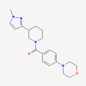 molecular formula C20H26N4O2 B2726838 (3-(1-甲基-1H-吡唑-3-基)哌啶-1-基)(4-吗啉基苯基)甲酮 CAS No. 2034610-52-9