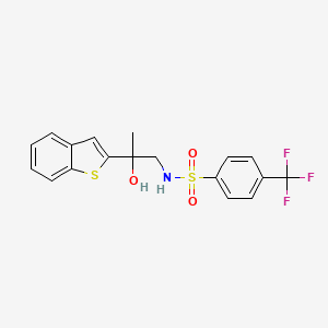 N-(2-(benzo[b]thiophen-2-yl)-2-hydroxypropyl)-4-(trifluoromethyl)benzenesulfonamide