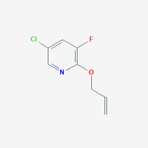 molecular formula C8H7ClFNO B2726845 5-氯-3-氟-2-(丙-2-烯-1-氧基)吡啶 CAS No. 1521122-72-4