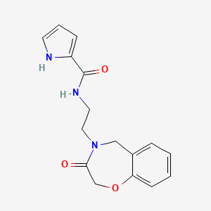 molecular formula C16H17N3O3 B2726850 N-(2-(3-oxo-2,3-dihydrobenzo[f][1,4]oxazepin-4(5H)-yl)ethyl)-1H-pyrrole-2-carboxamide CAS No. 1904198-85-1