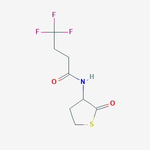 molecular formula C8H10F3NO2S B2726851 4,4,4-Trifluoro-N-(2-oxothiolan-3-yl)butanamide CAS No. 2329278-52-4