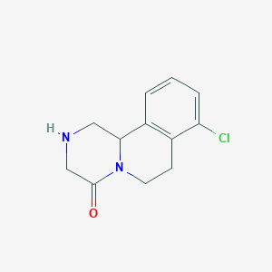 molecular formula C12H13ClN2O B2726861 8-氯-1H,2H,3H,4H,6H,7H,11bH-嘧啶并[2,1-a]异喹啉-4-酮 CAS No. 1082914-69-9