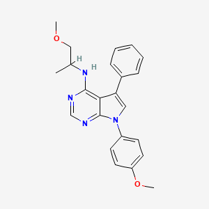 molecular formula C23H24N4O2 B2726864 7-(4-methoxyphenyl)-N-(1-methoxypropan-2-yl)-5-phenyl-7H-pyrrolo[2,3-d]pyrimidin-4-amine CAS No. 477227-62-6