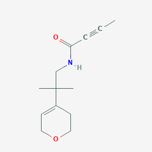 molecular formula C13H19NO2 B2726865 N-[2-(3,6-Dihydro-2H-pyran-4-yl)-2-methylpropyl]but-2-ynamide CAS No. 2411274-21-8
