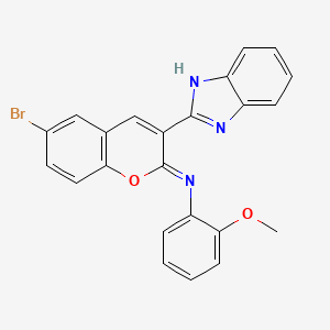 N-[(2Z)-3-(1H-benzimidazol-2-yl)-6-bromo-2H-chromen-2-ylidene]-2-methoxyaniline