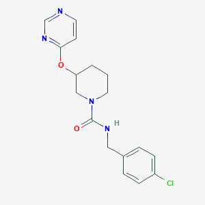 molecular formula C17H19ClN4O2 B2726874 N-(4-chlorobenzyl)-3-(pyrimidin-4-yloxy)piperidine-1-carboxamide CAS No. 2034276-36-1