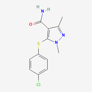 5-[(4-chlorophenyl)sulfanyl]-1,3-dimethyl-1H-pyrazole-4-carboxamide