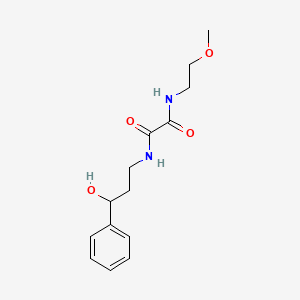 molecular formula C14H20N2O4 B2726879 N1-(3-hydroxy-3-phenylpropyl)-N2-(2-methoxyethyl)oxalamide CAS No. 1396887-77-6