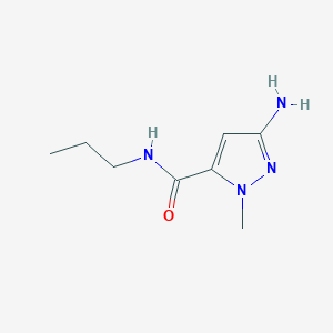 molecular formula C8H14N4O B2726881 3-amino-1-methyl-N-propyl-1H-pyrazole-5-carboxamide CAS No. 1379162-62-5