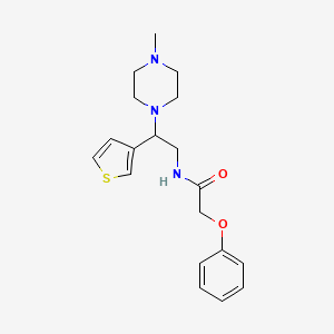 molecular formula C19H25N3O2S B2726882 N-(2-(4-methylpiperazin-1-yl)-2-(thiophen-3-yl)ethyl)-2-phenoxyacetamide CAS No. 946327-03-3