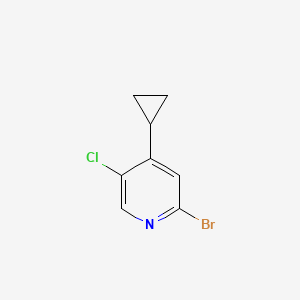 molecular formula C8H7BrClN B2726887 2-Bromo-5-chloro-4-cyclopropylpyridine CAS No. 1934500-72-7