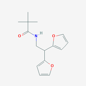 N-(2,2-di(furan-2-yl)ethyl)pivalamide