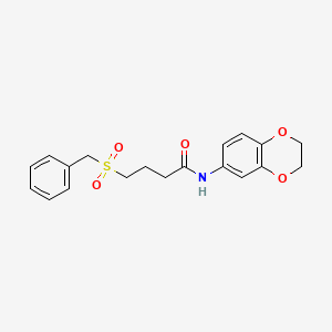 4-(benzylsulfonyl)-N-(2,3-dihydrobenzo[b][1,4]dioxin-6-yl)butanamide