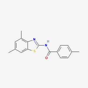 molecular formula C17H16N2OS B2726898 N-(4,6-dimethyl-1,3-benzothiazol-2-yl)-4-methylbenzamide CAS No. 313662-21-4