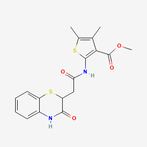 methyl 4,5-dimethyl-2-{[(3-oxo-3,4-dihydro-2H-1,4-benzothiazin-2-yl)acetyl]amino}thiophene-3-carboxylate