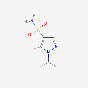 molecular formula C6H10IN3O2S B2726904 5-Iodo-1-propan-2-ylpyrazole-4-sulfonamide CAS No. 1946822-86-1