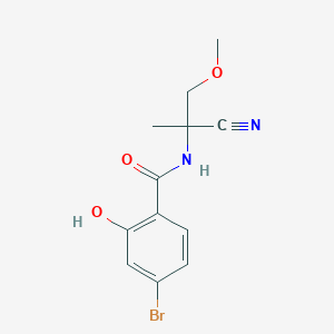 molecular formula C12H13BrN2O3 B2726916 4-bromo-N-(1-cyano-2-methoxy-1-methylethyl)-2-hydroxybenzamide CAS No. 1797838-41-5