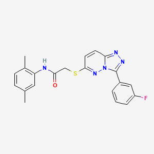 molecular formula C21H18FN5OS B2726919 N-(2,5-二甲基苯基)-2-((3-(3-氟苯基)-[1,2,4]三唑并[4,3-b]吡啶-6-基)硫)乙酰胺 CAS No. 852374-58-4