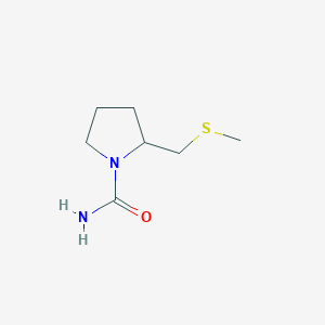 molecular formula C7H14N2OS B2726932 2-(Methylsulfanylmethyl)pyrrolidine-1-carboxamide CAS No. 1860960-05-9