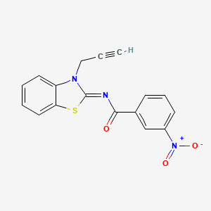 molecular formula C17H11N3O3S B2726941 (Z)-3-nitro-N-(3-(prop-2-yn-1-yl)benzo[d]thiazol-2(3H)-ylidene)benzamide CAS No. 865180-99-0