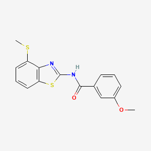 molecular formula C16H14N2O2S2 B2726942 3-甲氧基-N-(4-(甲硫基)苯并[d]噻唑-2-基)苯甲酰胺 CAS No. 899982-96-8