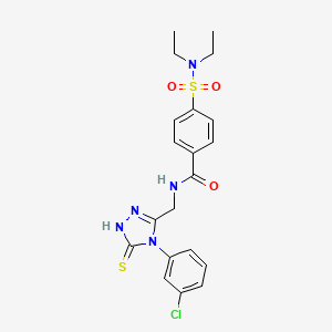 N-[[4-(3-chlorophenyl)-5-sulfanylidene-1H-1,2,4-triazol-3-yl]methyl]-4-(diethylsulfamoyl)benzamide