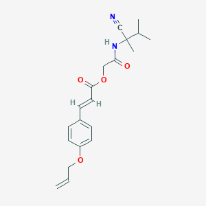 [2-[(2-cyano-3-methylbutan-2-yl)amino]-2-oxoethyl] (E)-3-(4-prop-2-enoxyphenyl)prop-2-enoate