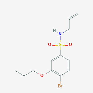molecular formula C12H16BrNO3S B272695 N-allyl-4-bromo-3-propoxybenzenesulfonamide 