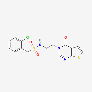 1-(2-chlorophenyl)-N-(2-(4-oxothieno[2,3-d]pyrimidin-3(4H)-yl)ethyl)methanesulfonamide